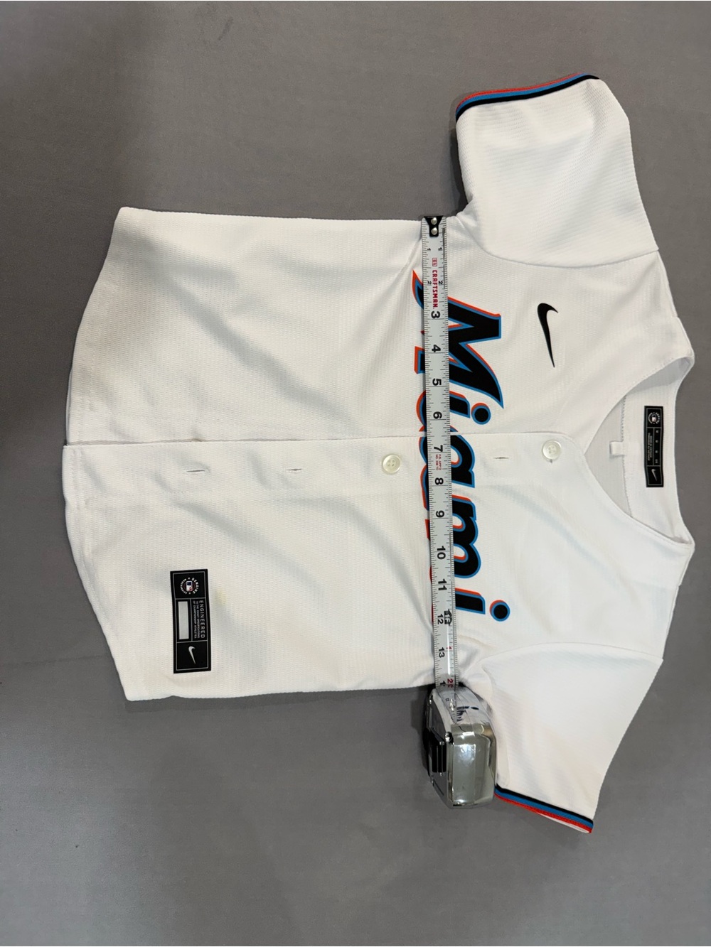 Nike Miami Marlins Officially Licensed MLB Baseball Jersey White Size 5/6‎ boys - Picture 2 of 6